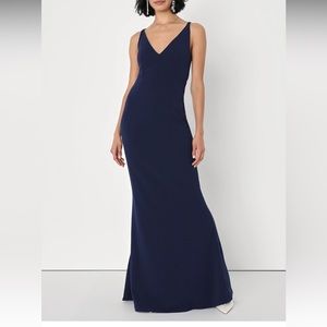Lulus Melora Navy Blue Sleeveless Maxi Dress